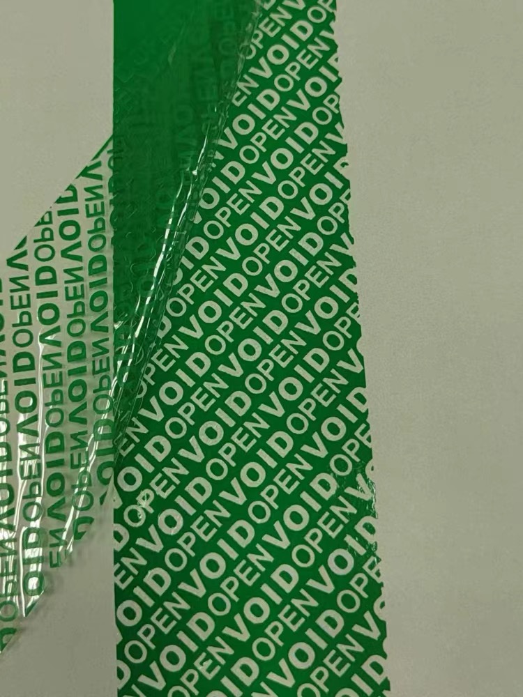 VOID tamper-evident tape green