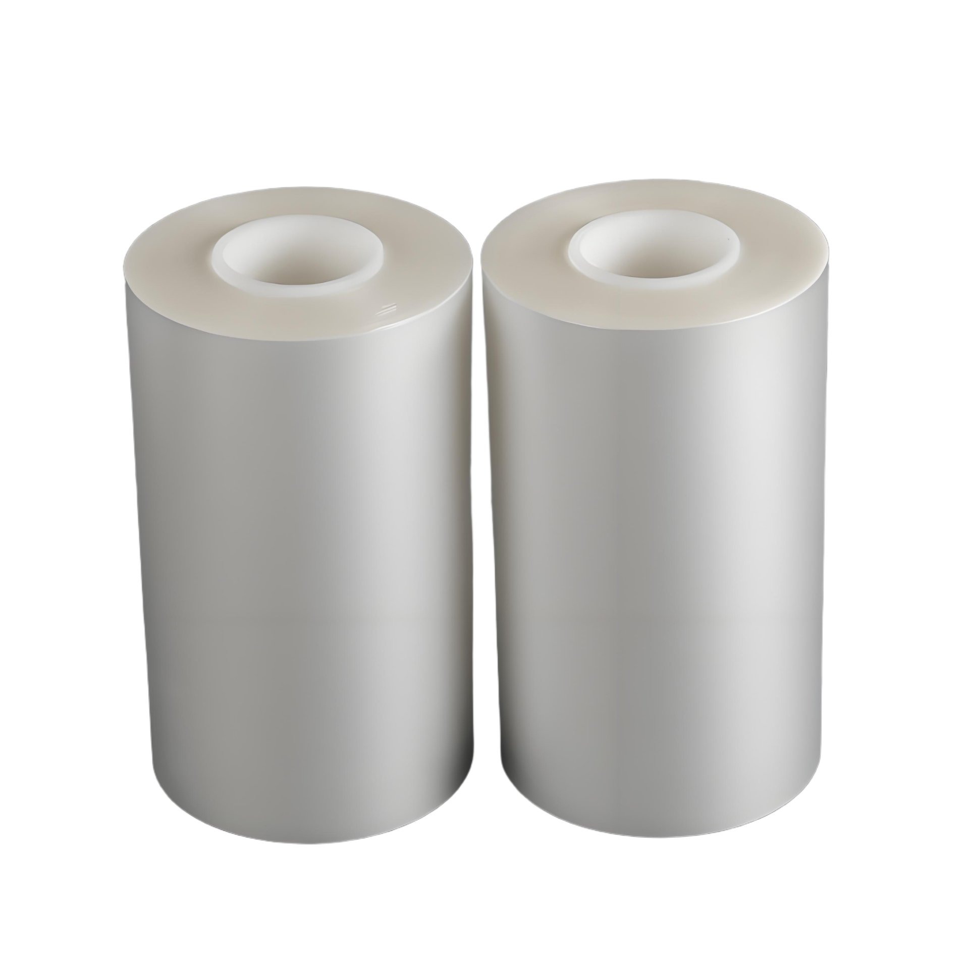 Matte CPP high-frequency heat-press film — matte-surface single-layer cast polypropylene, rated 120–150 °C standard and up to 180 °C, clean release on HF hot-cut