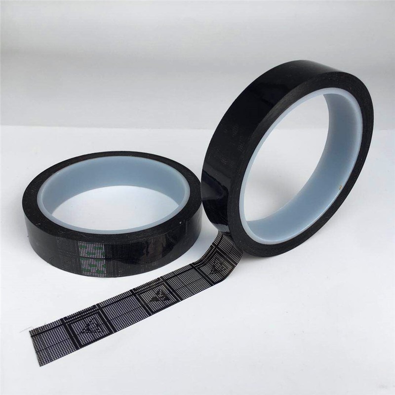 Anti-static tape in black grid — static-dissipative BOPP film, supplied by Songyang New Material