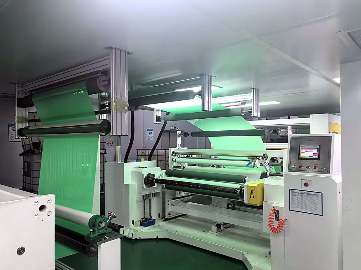 Film running through a production line at Songyang's Houjie, Dongguan plant in China