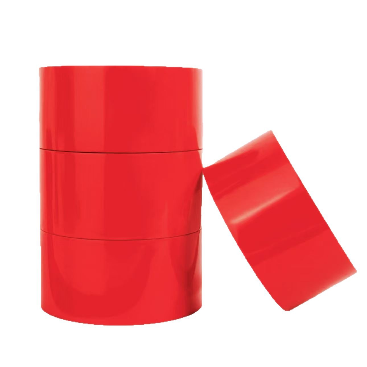 Solid red PET floor marking tape roll